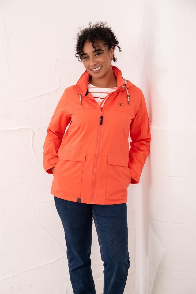 Lighthouse Clothing Lighthouse Clothing Women's Beachcomber Waterproof Jacket Spring Sumer Outdoor Coat in Coral - 2
