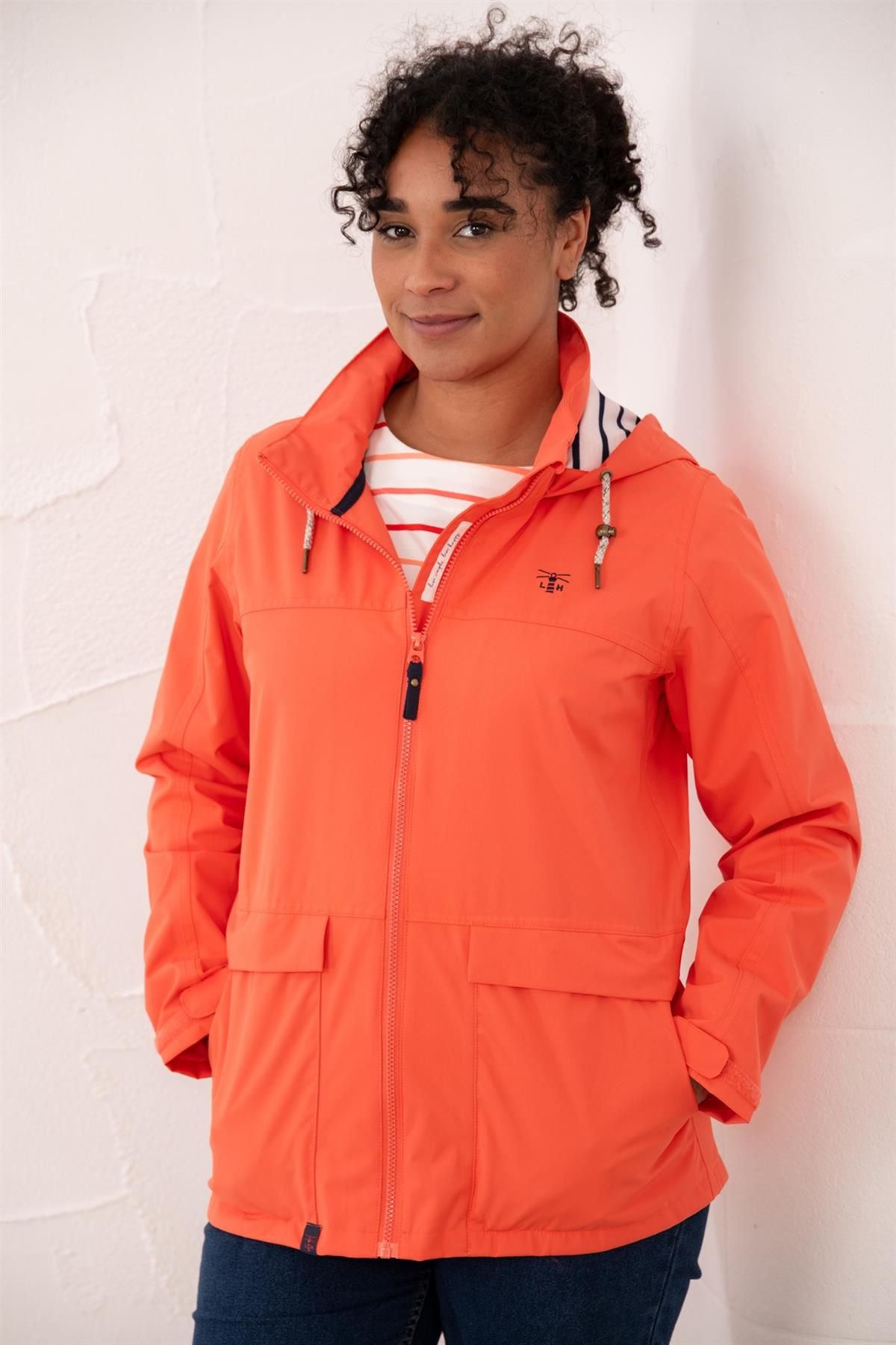 Lighthouse Clothing Lighthouse Clothing Women's Beachcomber Waterproof Jacket Spring Sumer Outdoor Coat in Coral - 3