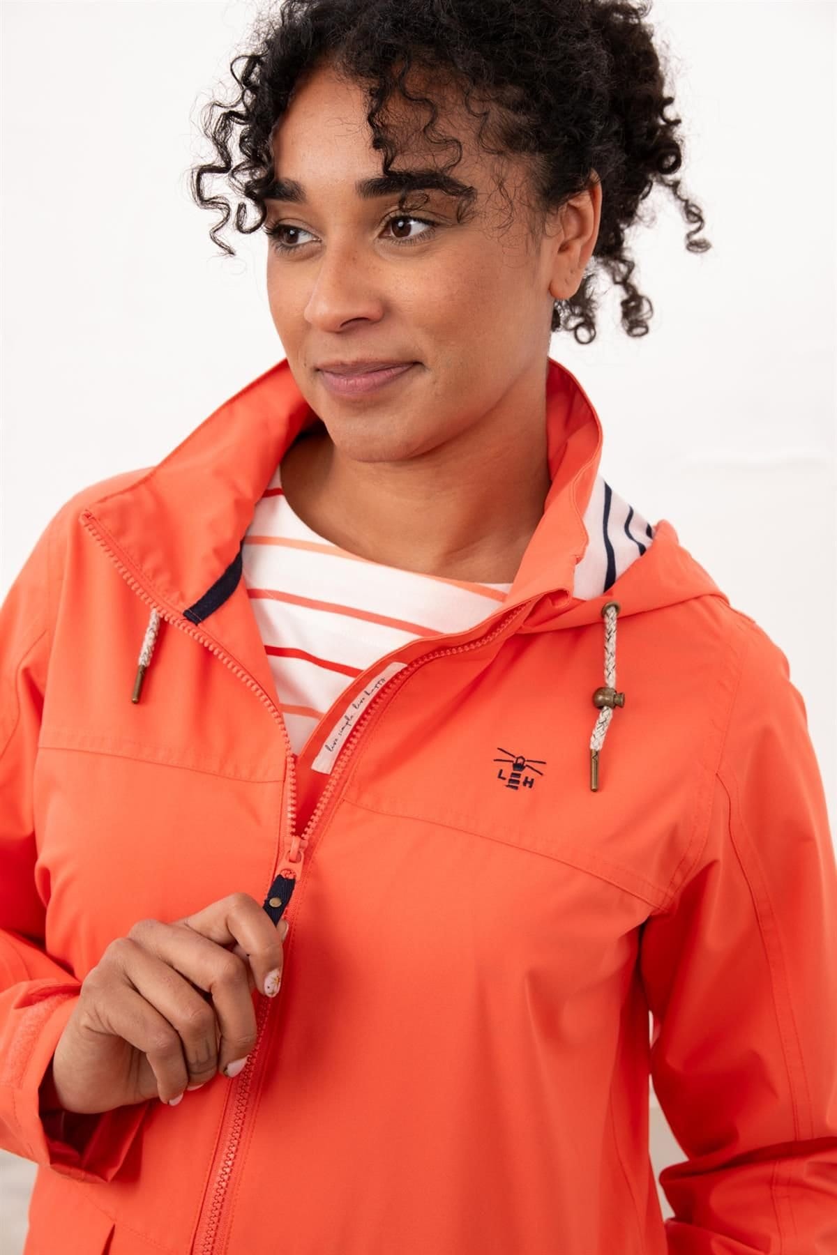 Lighthouse Clothing Lighthouse Clothing Women's Beachcomber Waterproof Jacket Spring Sumer Outdoor Coat in Coral - 4