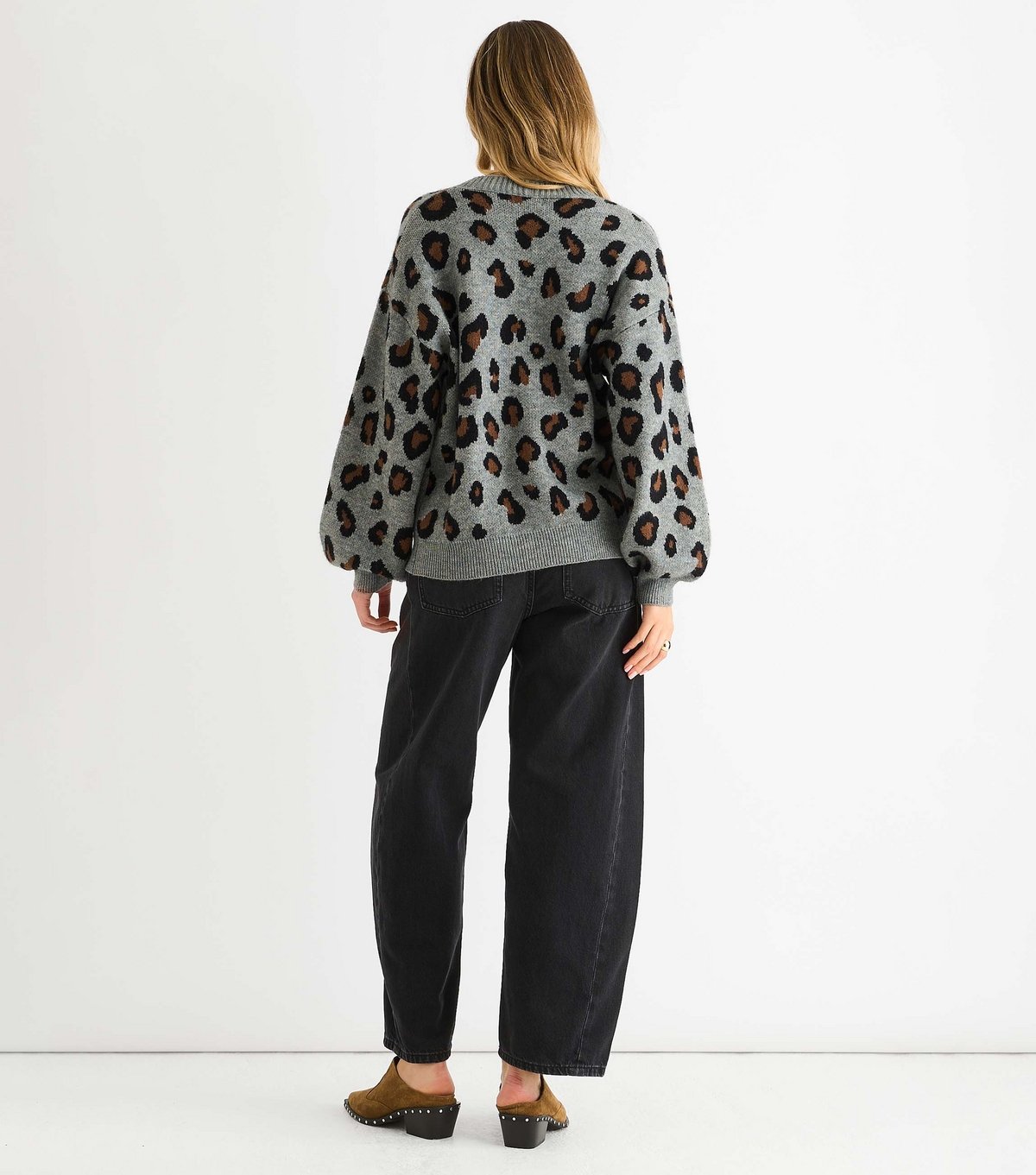 Gini London Women's Grey Animal Print Cardigan Gini London New Look - 4