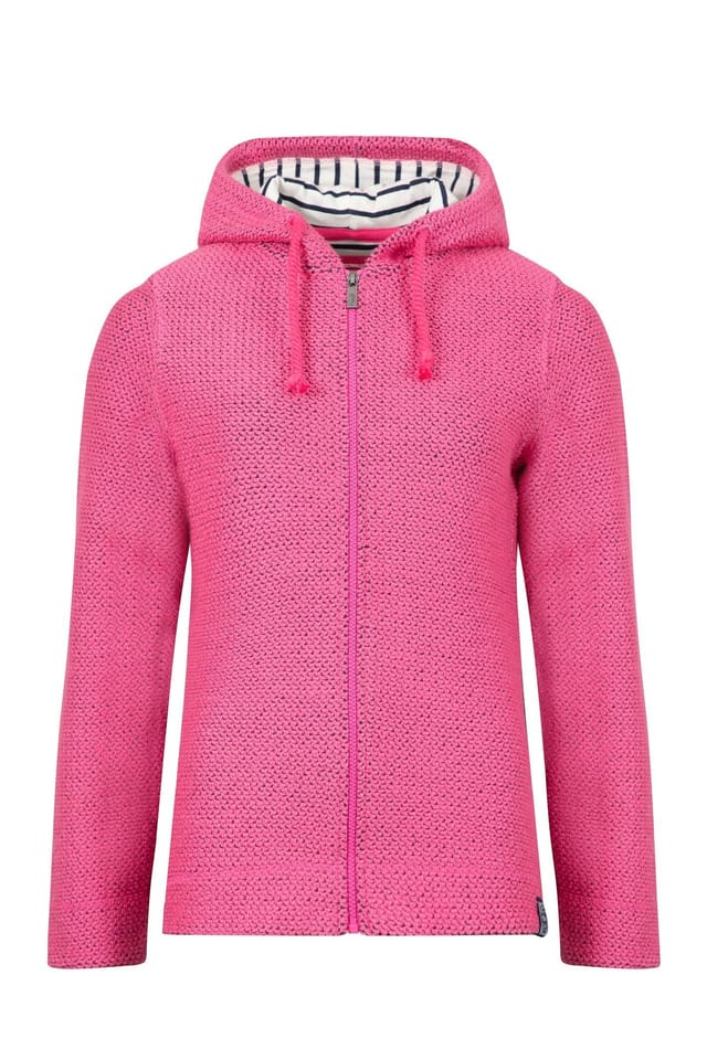 Weird Fish Weird Fish Women's Chicoa Full Zip Macaroni Hoodie in Pink - 2