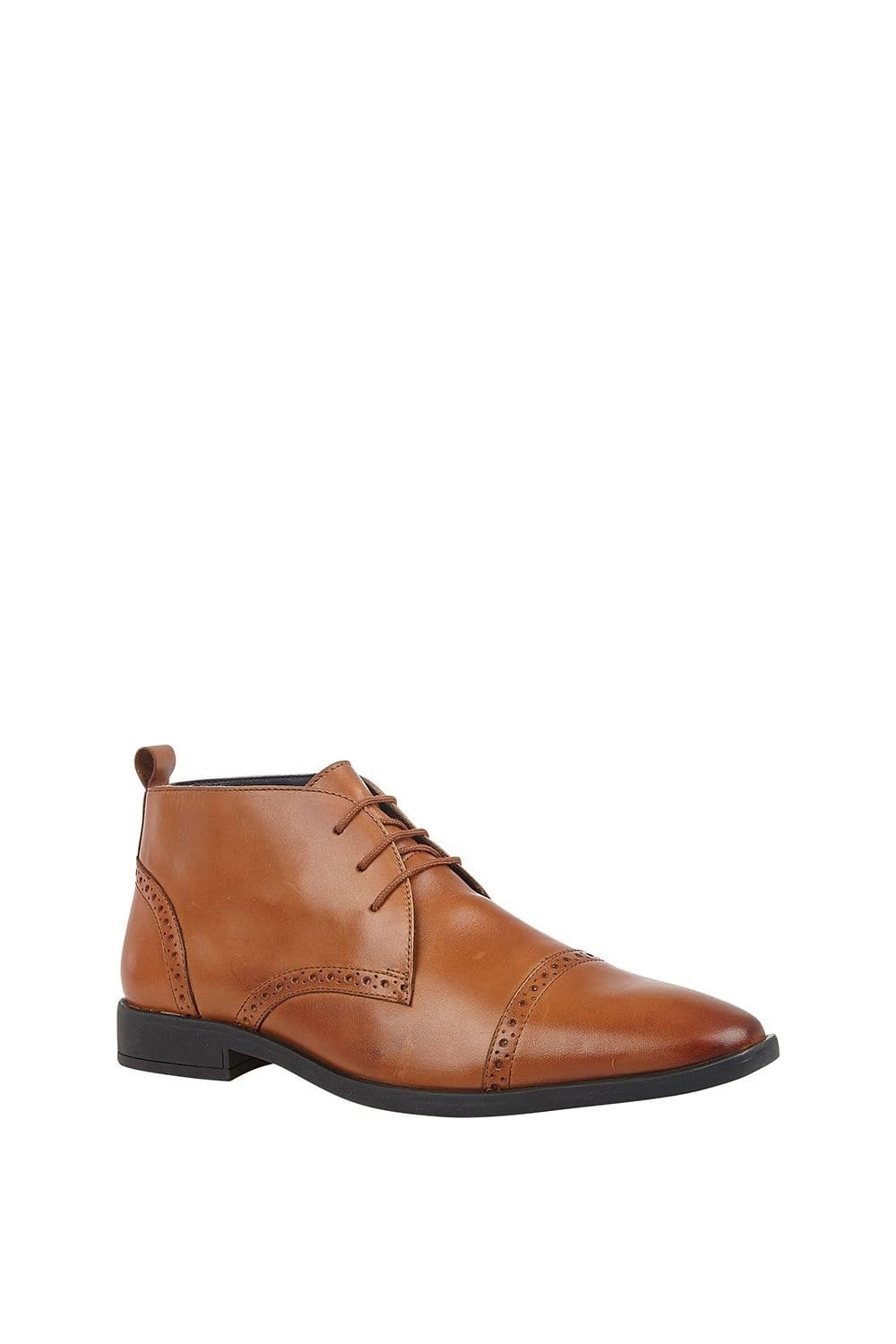 Lotus Lotus Men's 'Norris' Leather Lace-Up Boots in Tan - 1