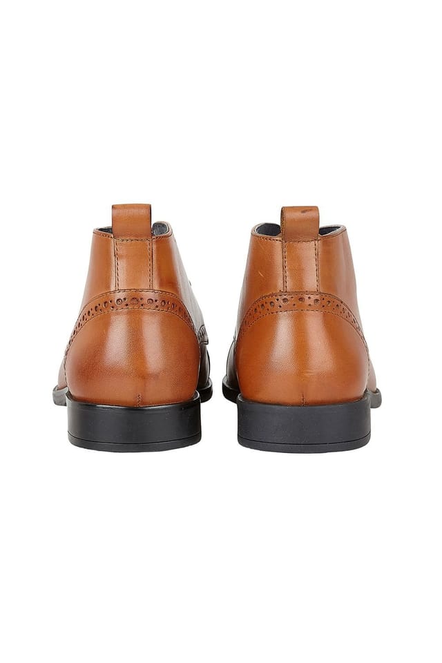 Lotus Lotus Men's 'Norris' Leather Lace-Up Boots in Tan - 3