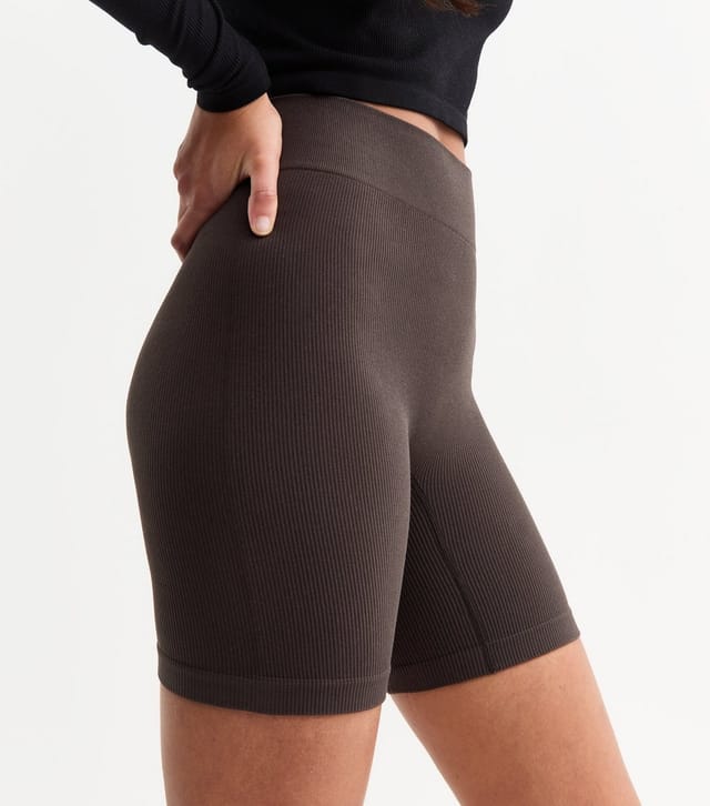 New Look Women's Dark Brown Jersey Cycling Shorts New Look - 2