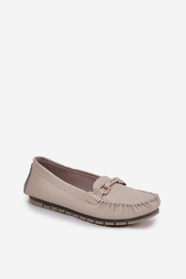 Love Lace Love Lace Women's S Barski Moccasin Shoes with Rubber Sole & Ornament Comfort in Beige - 2