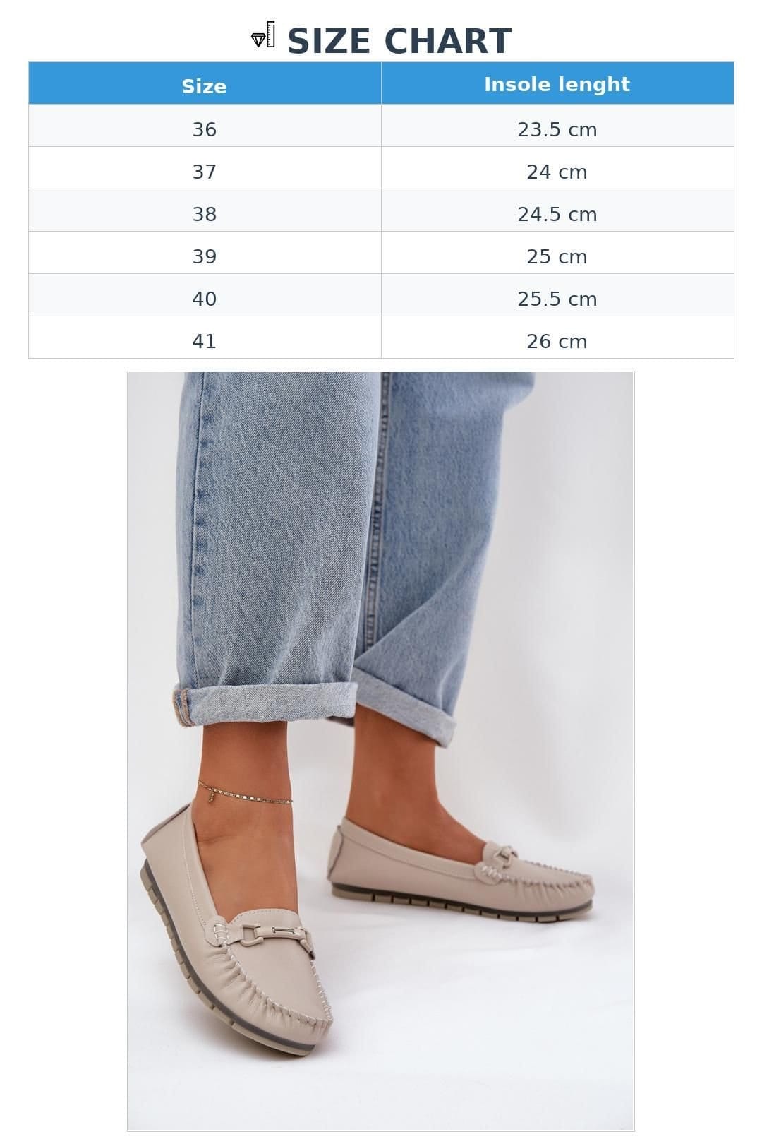 Love Lace Love Lace Women's S Barski Moccasin Shoes with Rubber Sole & Ornament Comfort in Beige - 4
