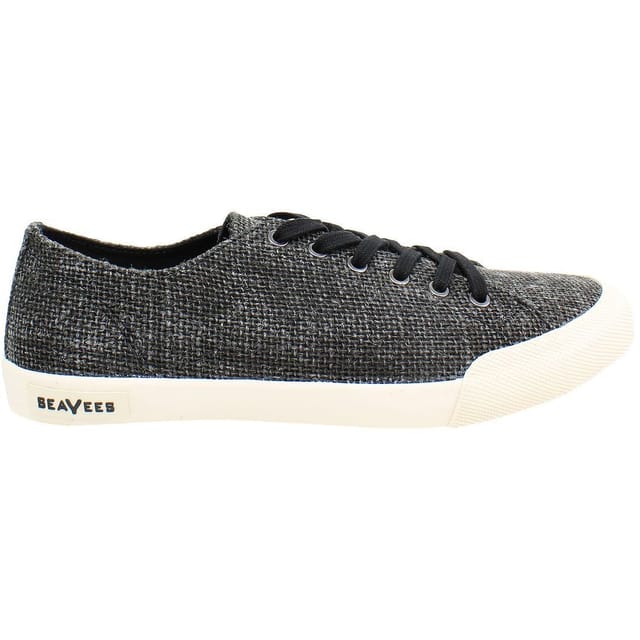Seavees Seavees Women's Monterey Raffia Lace-Up Black Synthetic Plimsolls - 2