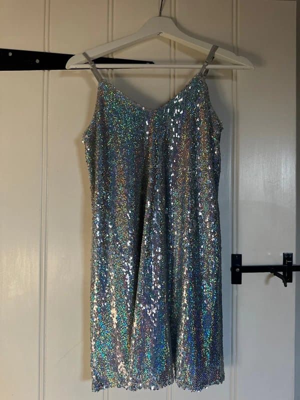 New Look silver sequin dress