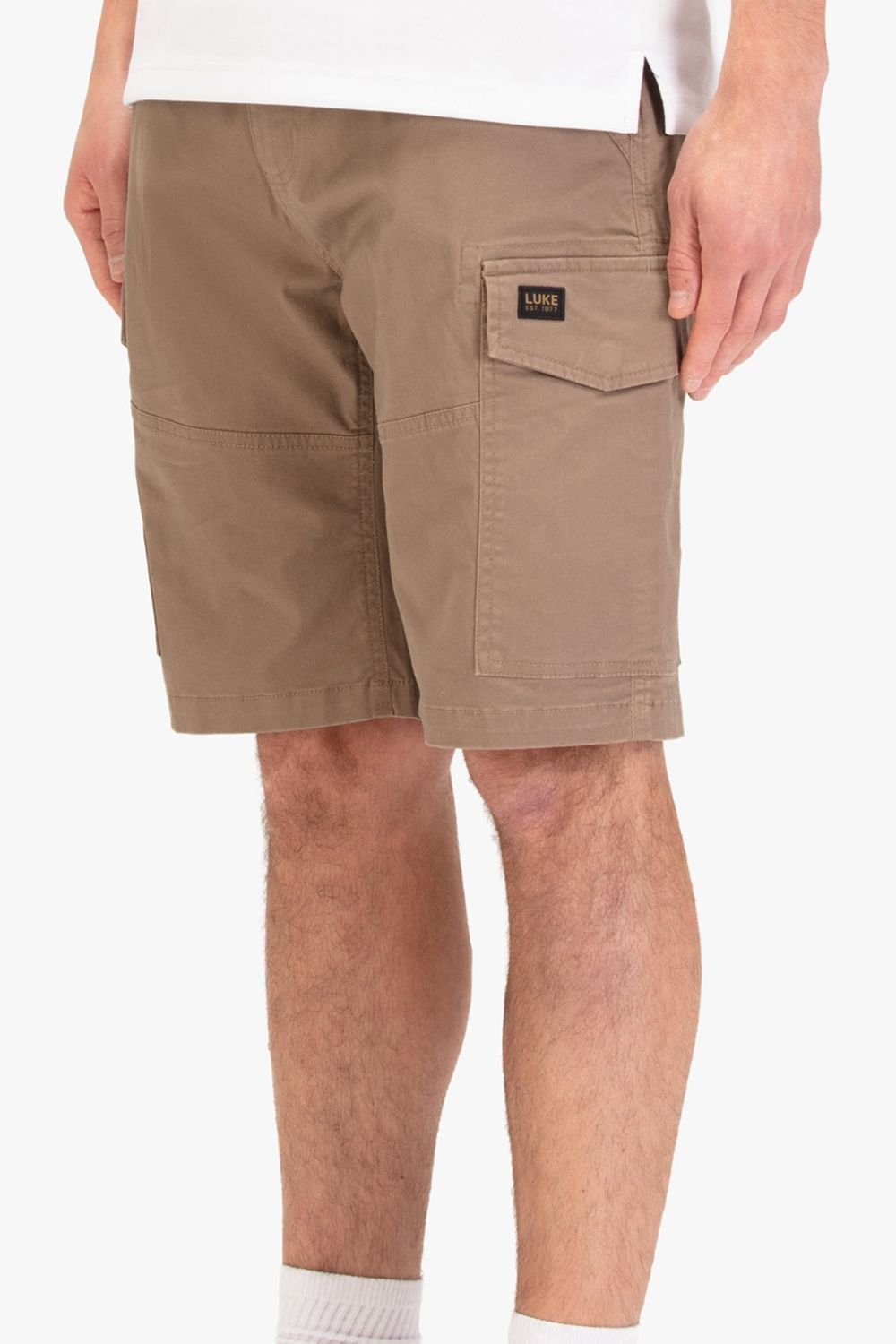 Luke 1977 Luke 1977 Men's Suez Cargo Shorts in Light Brown - 3