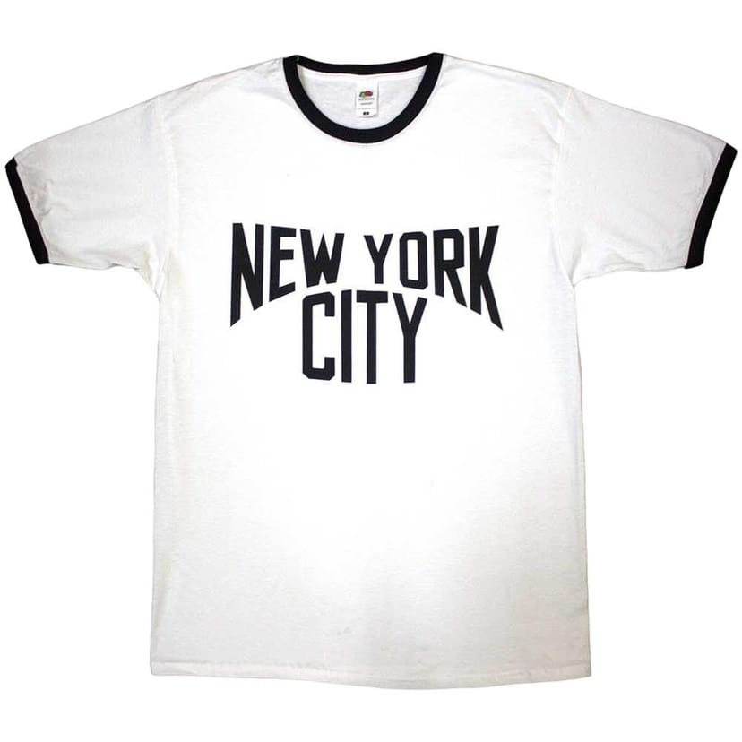 NYC New York Color NYC New York Color Men's Text T-Shirt in White - 1