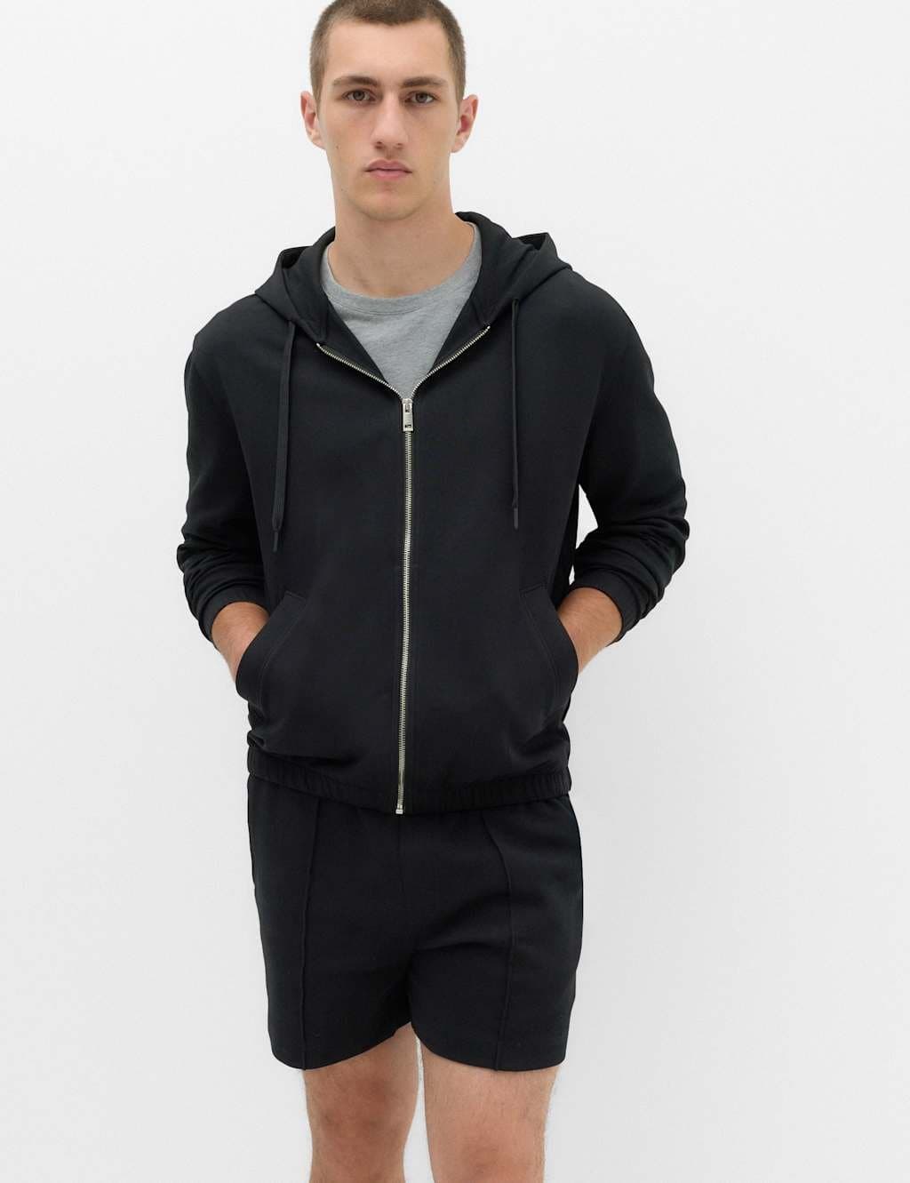 Marks & Spencer M&S Ultimate Cotton Rich Zip Up Hoodie Black