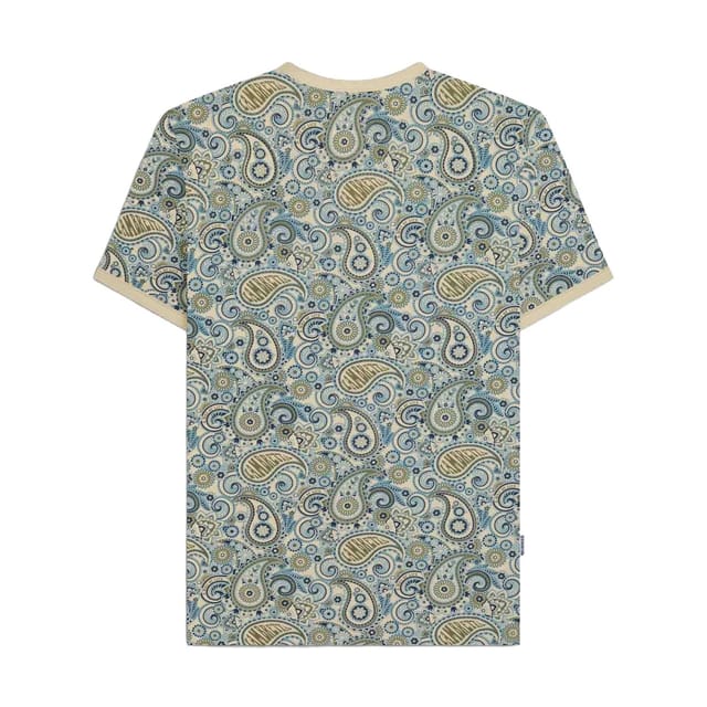 Lambretta Lambretta Men's SS25 Paisley T-Shirt in Light Grey - 2