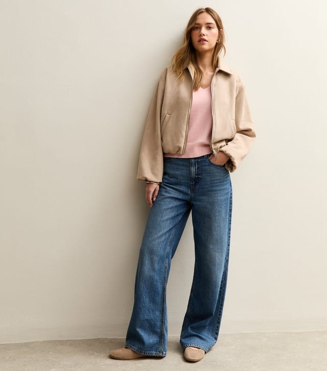 New Look Women's Light Pink Open Collar Knit Top New Look - 2