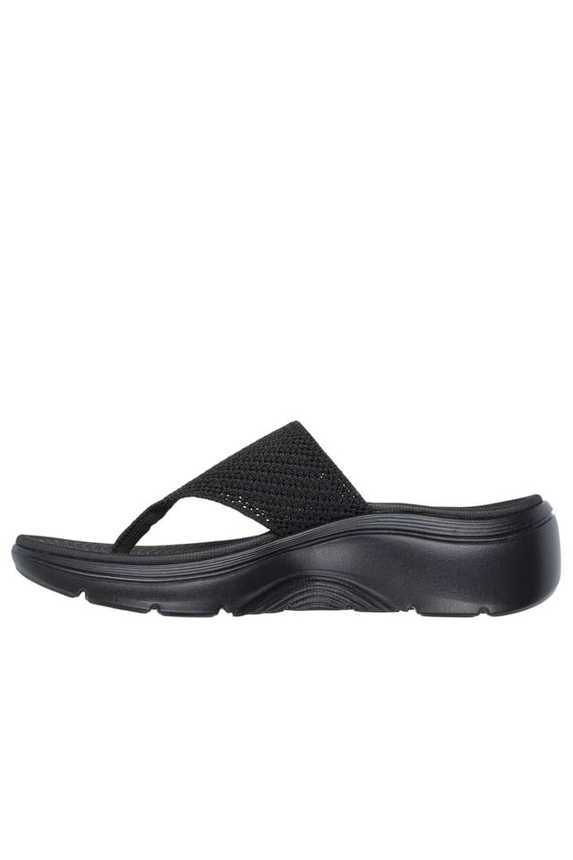 Skechers Skechers Women's GO WALK ARCH FIT 2.0 SANDAL Quick-Dry Finished Knit Sandal Black - 3