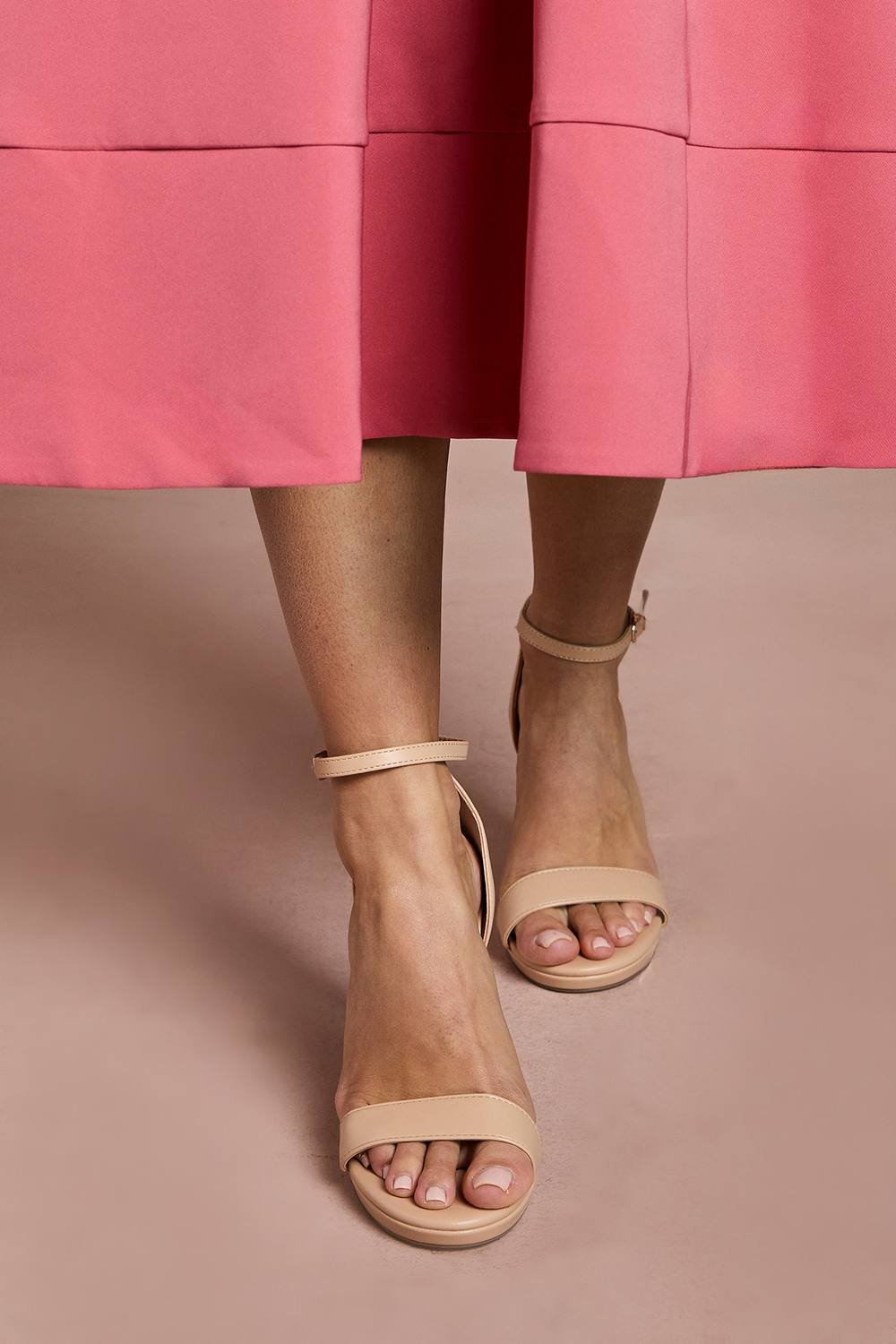 Coast Coast Women's Talia Faux Leather Platform High Heeled Sandals in Nude - 2