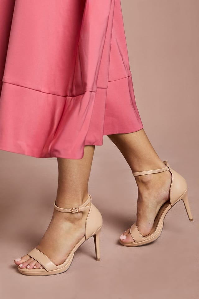 Coast Coast Women's Talia Faux Leather Platform High Heeled Sandals in Nude - 2