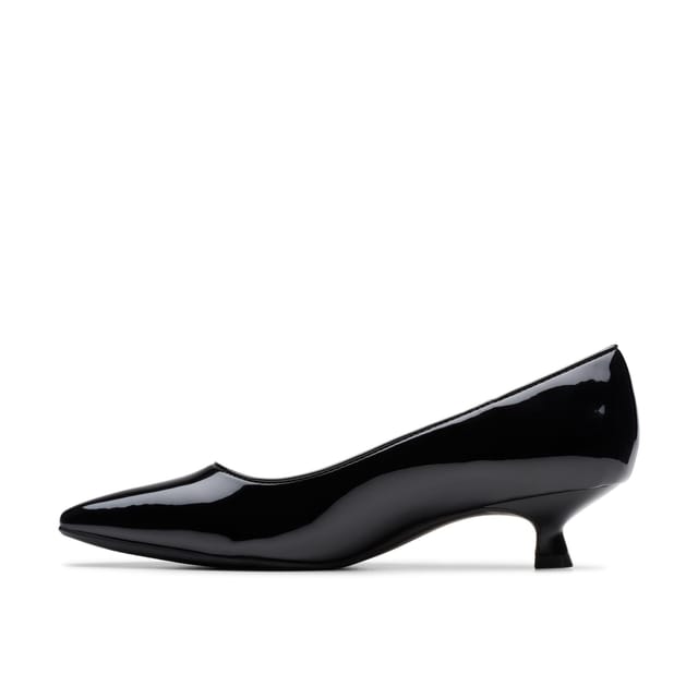Clarks Clarks Women's Scarlyt Piper Black Patent Slip Ons, Heels - 2