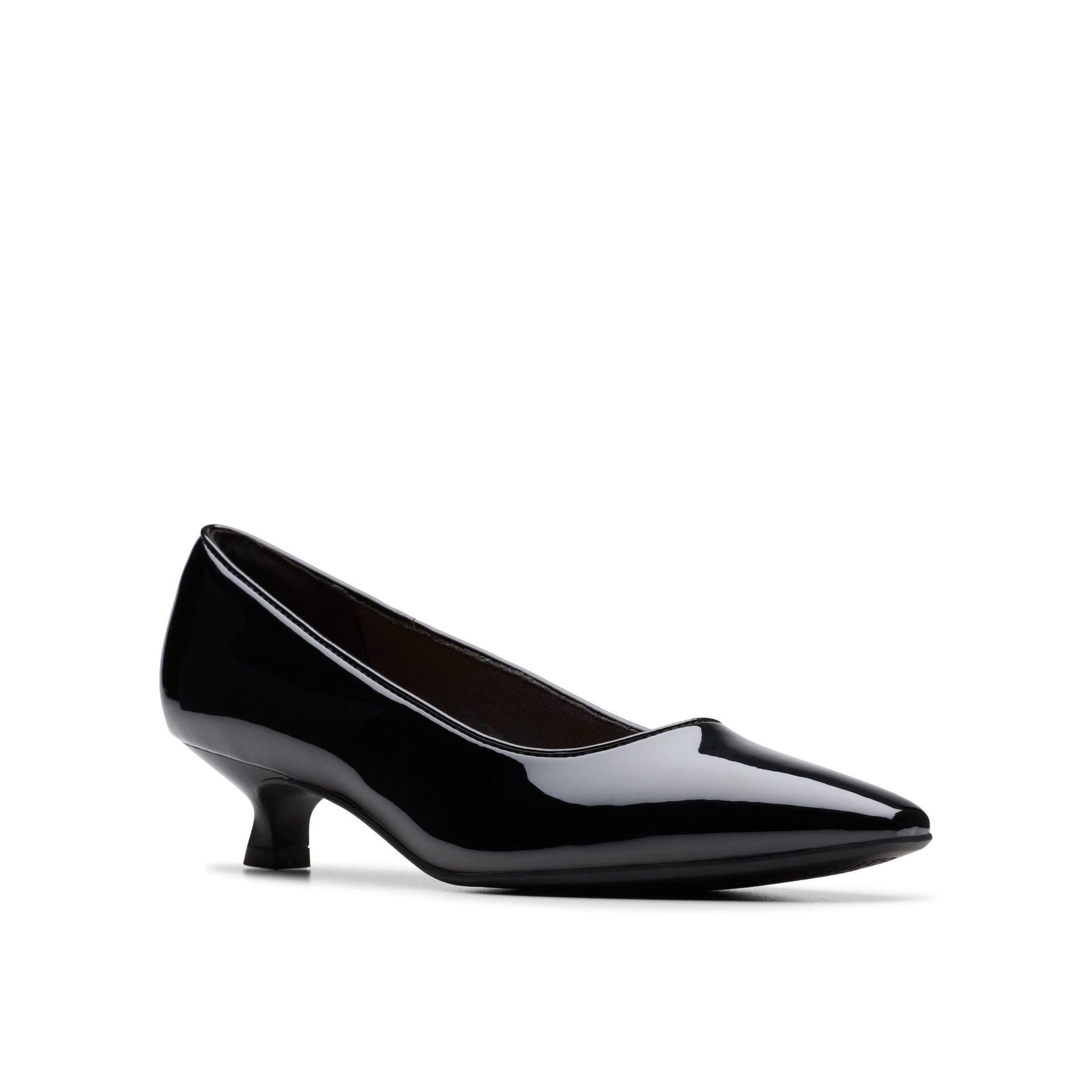 Clarks Clarks Women's Scarlyt Piper Black Patent Slip Ons, Heels - 4