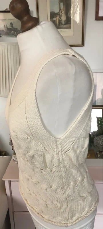 Zara Zara cotton mix knitted cable stitch vest halter top - S