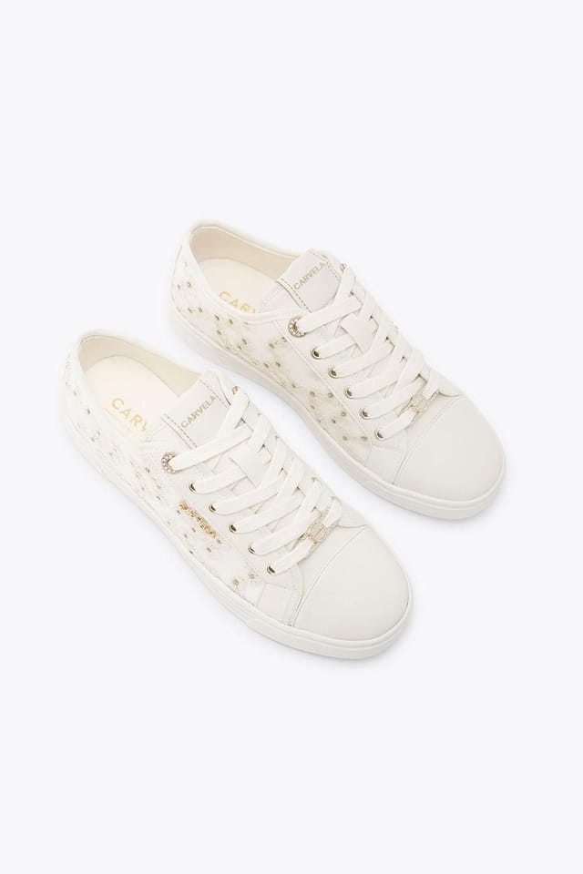 Carvela Carvela Women's 'Daze Daisy' Fabric Trainers in White - 2