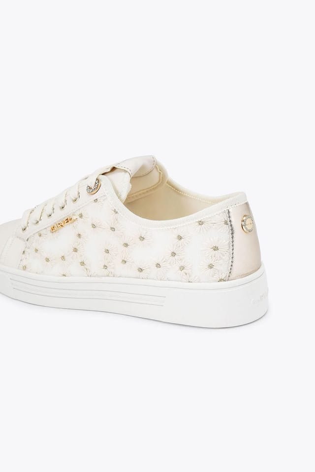 Carvela Carvela Women's 'Daze Daisy' Fabric Trainers in White - 3