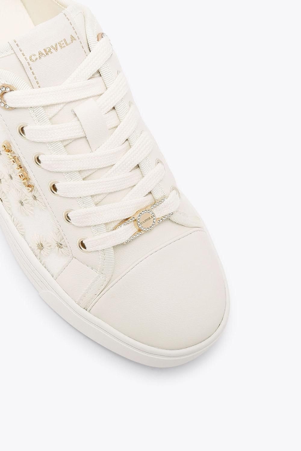 Carvela Carvela Women's 'Daze Daisy' Fabric Trainers in White - 4