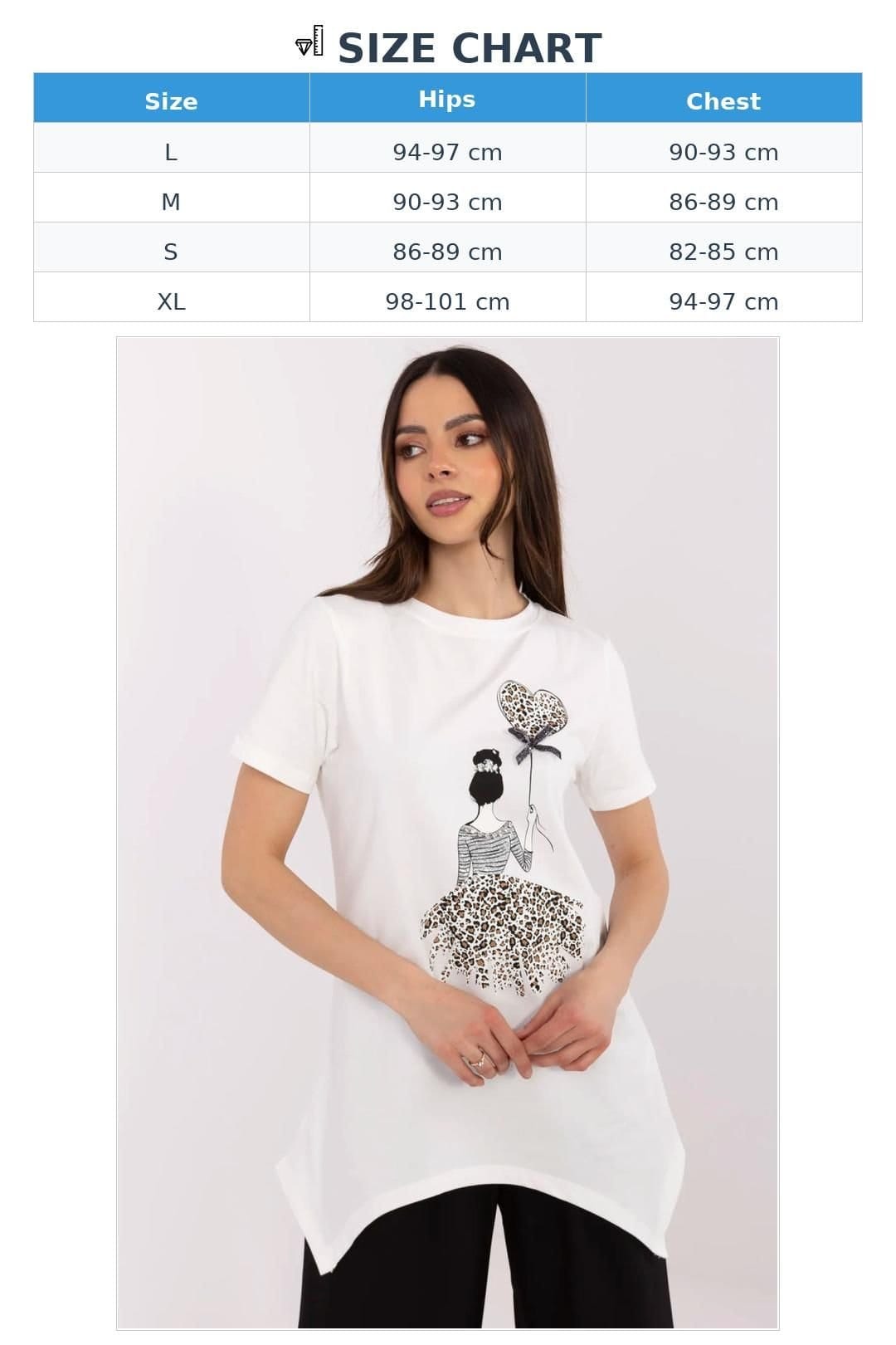 Love Lace Love Lace Women's Cotton Elastane Animal Print Casual Blouse in White - 4