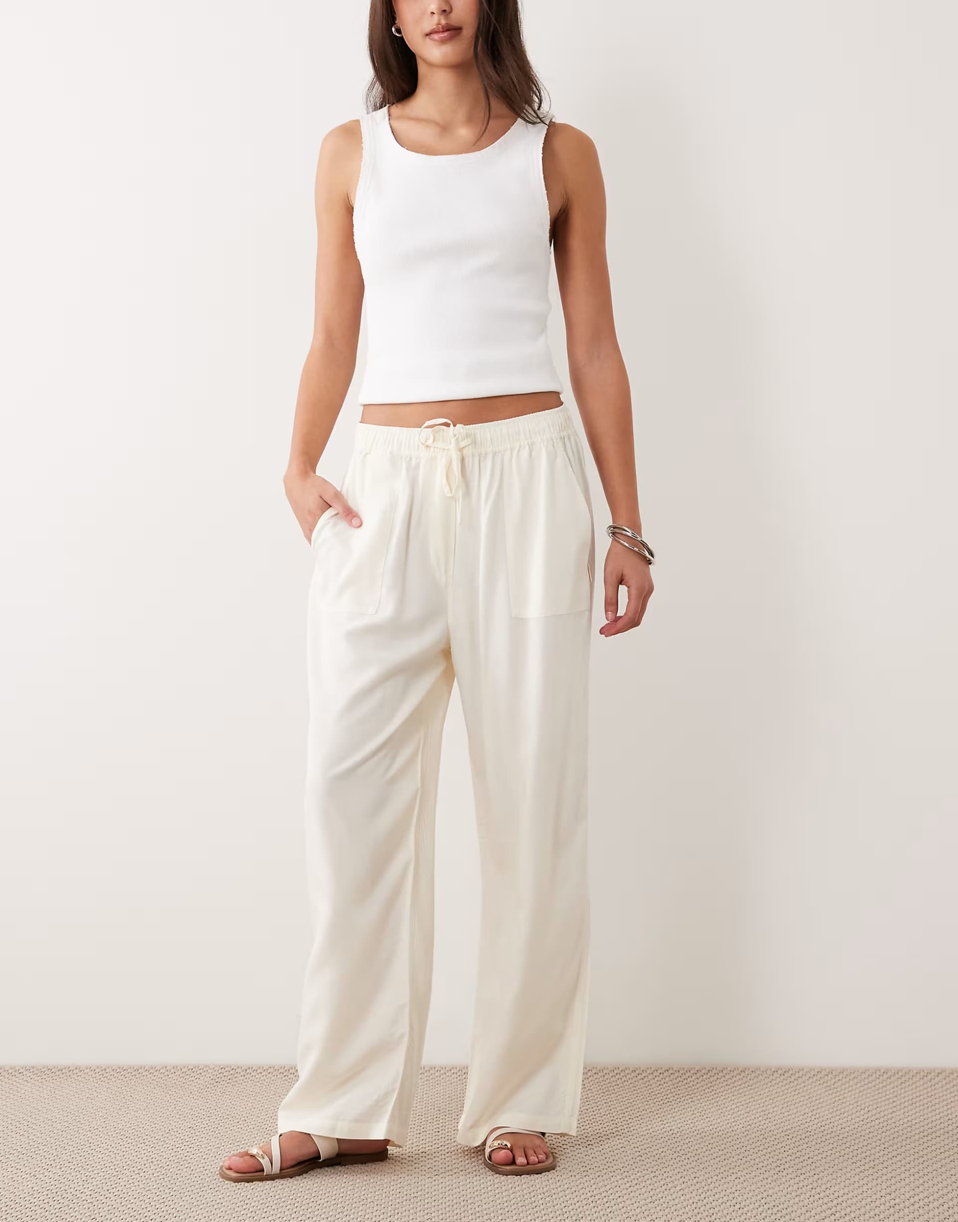ASOS Regatta Lightweight elbrie trousers in light vanilla