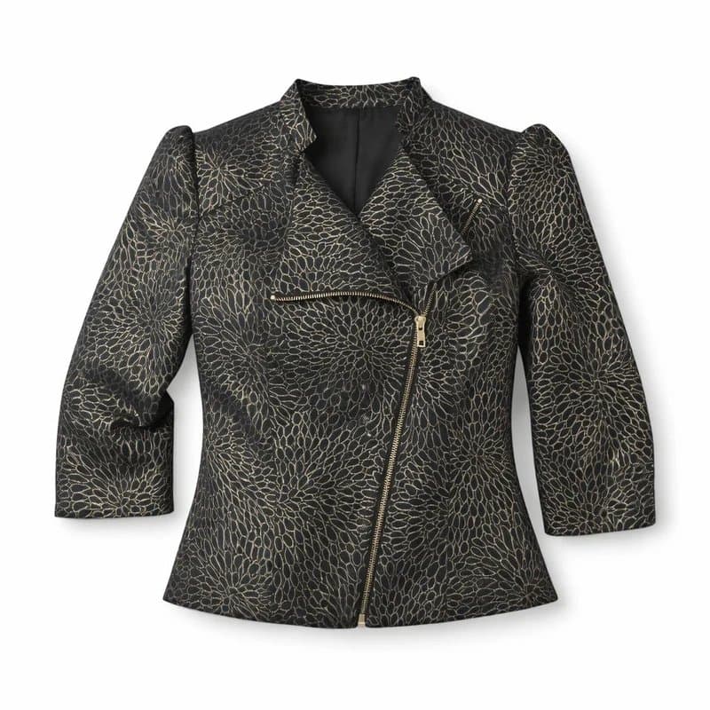 ASOS Asos size 12/14 black gold women blazer jacket party occasion smart