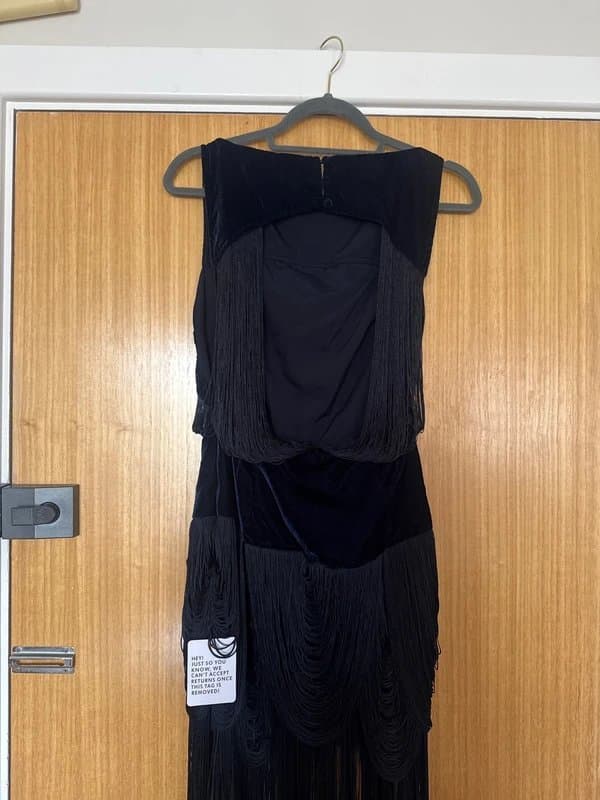 ASOS Design ASOS design velvet fringe midi dress