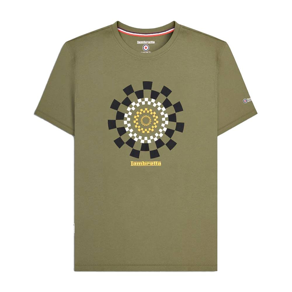 Lambretta Lambretta Men's AW25 Track T-Shirt in Olive - 2