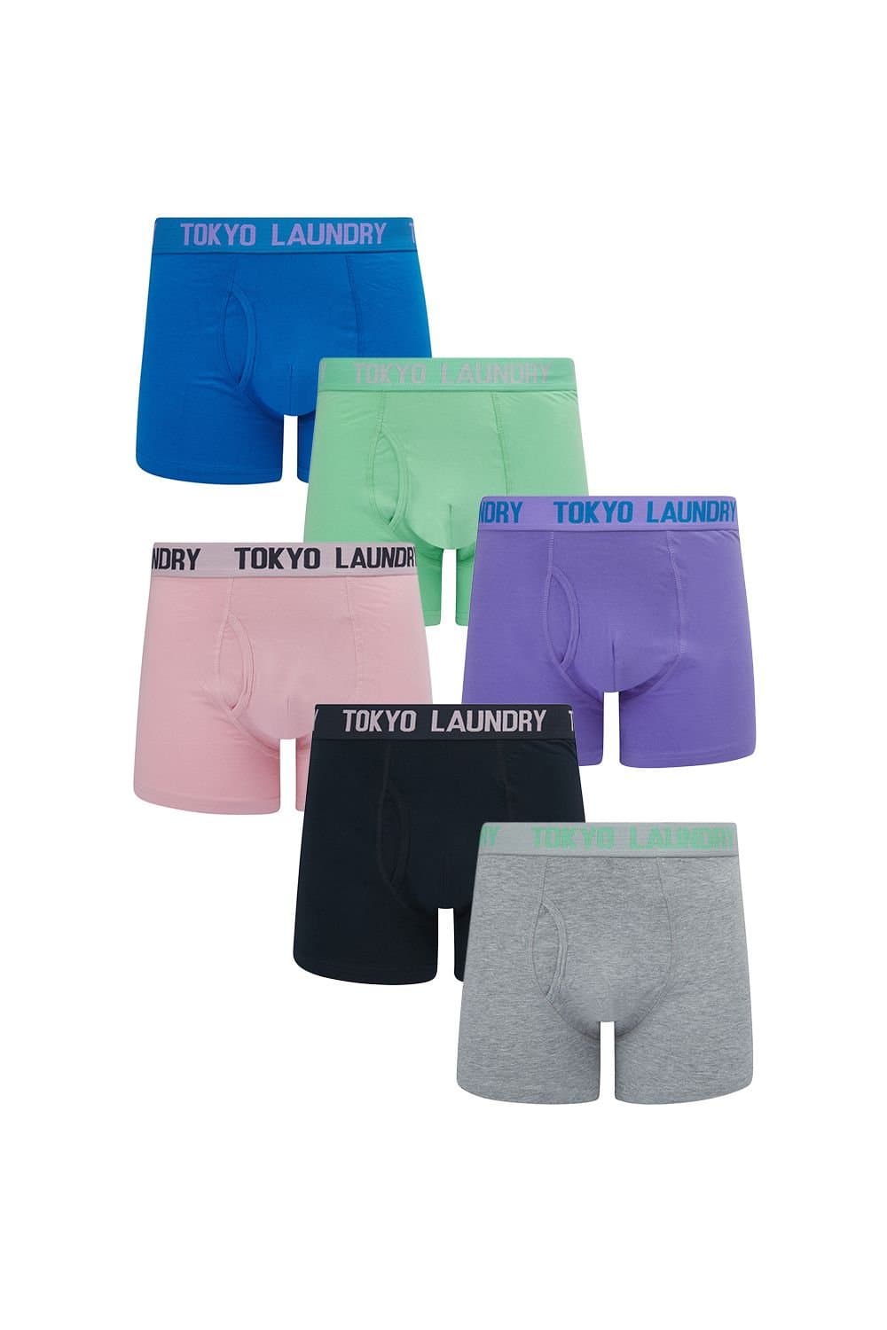 Tokyo Laundry Tokyo Laundry Men's 6-Pack Cotton Boxers in Pink