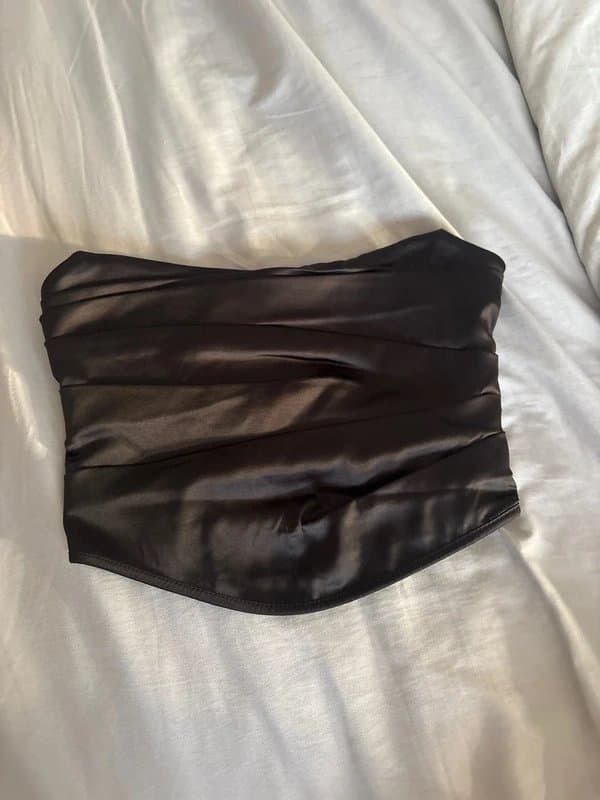 ASOS Black silk Brando top