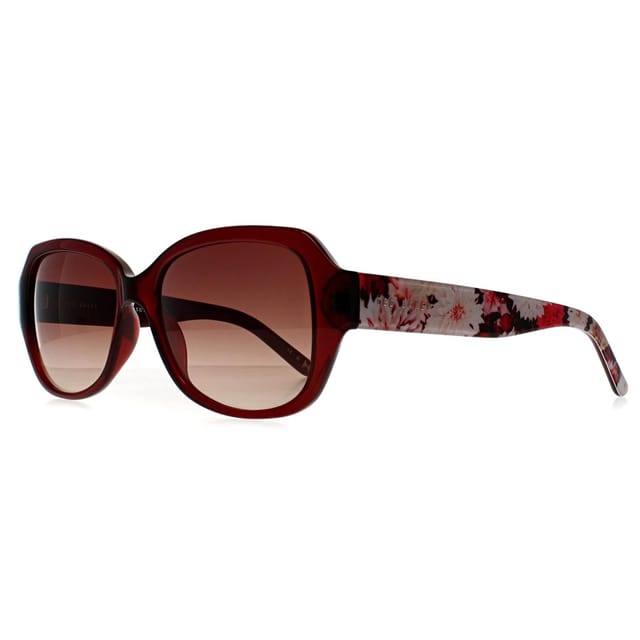 Ted Baker Ted Baker Women's Square Burgundy Flowers Red Brown Gradient TB1606 Mae - 2