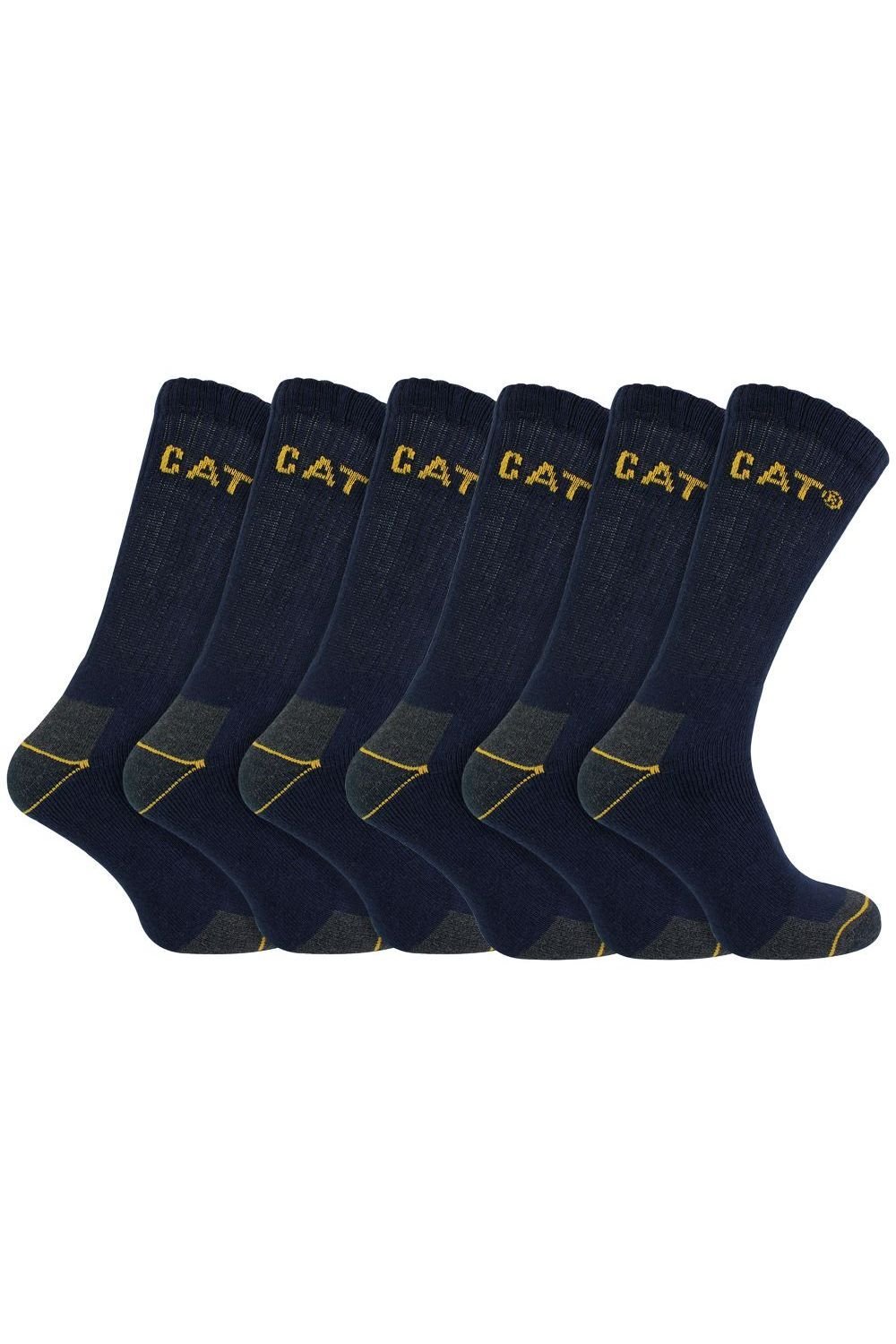 Caterpillar Caterpillar Men's 6 Pack Heavy Duty Work Socks for Steel Toe Boots in Navy - 3