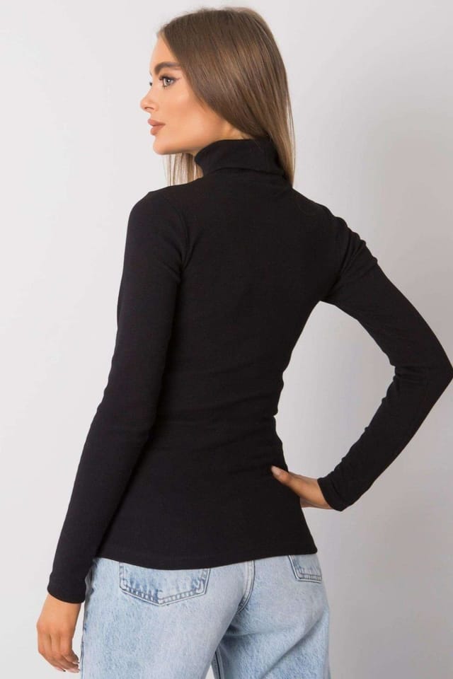 Love Lace Love Lace Women's Fitted Long Sleeve Turtleneck Top Style 173405 in Black - 3