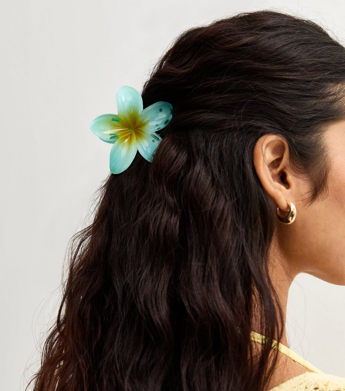 New Look Blue Tropical Flower Hair Clip New Look