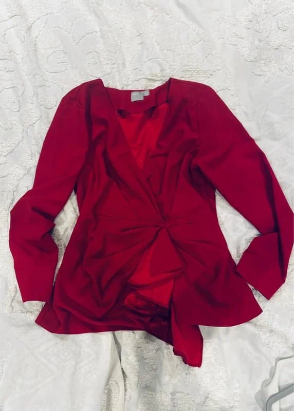 ASOS wrap deep v ruched top