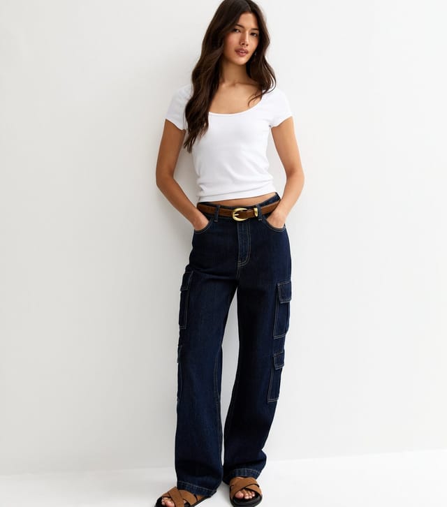 New Look Women's White Scoop Neck Baby Tee T-Shirt New Look - 3