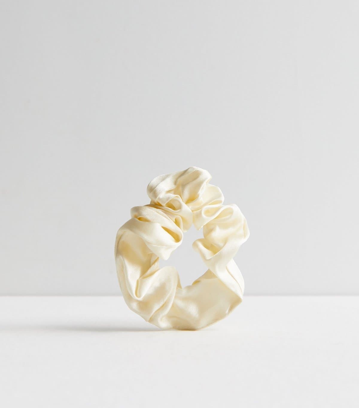 New Look Cream Real Silk Large Scrunchie New Look