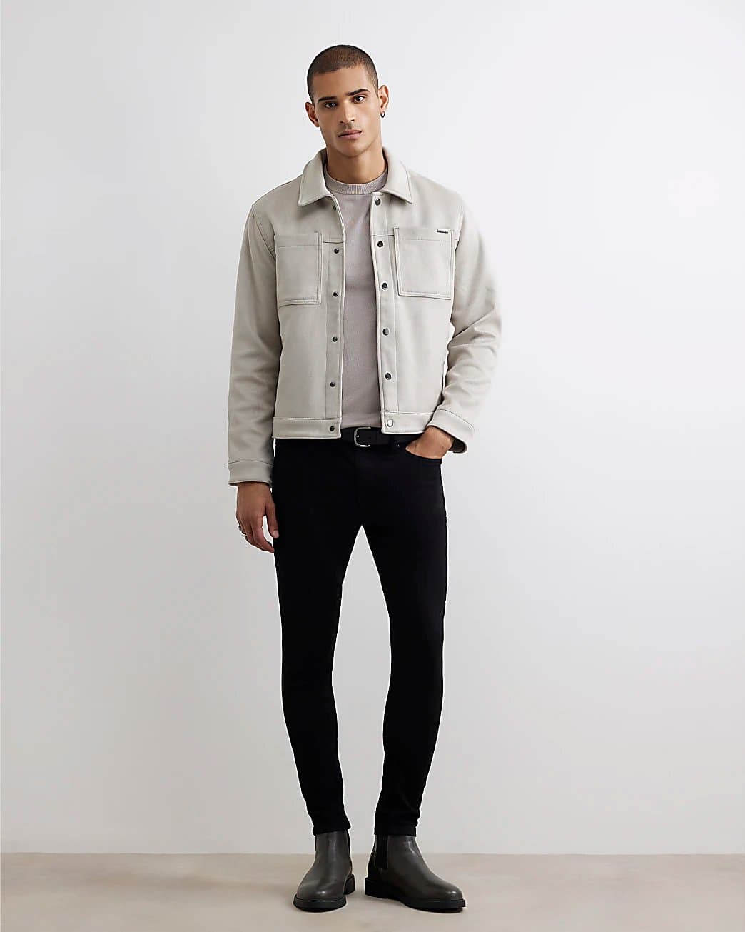 River Island Mens River Island Black Super Skinny Stretch Jeans