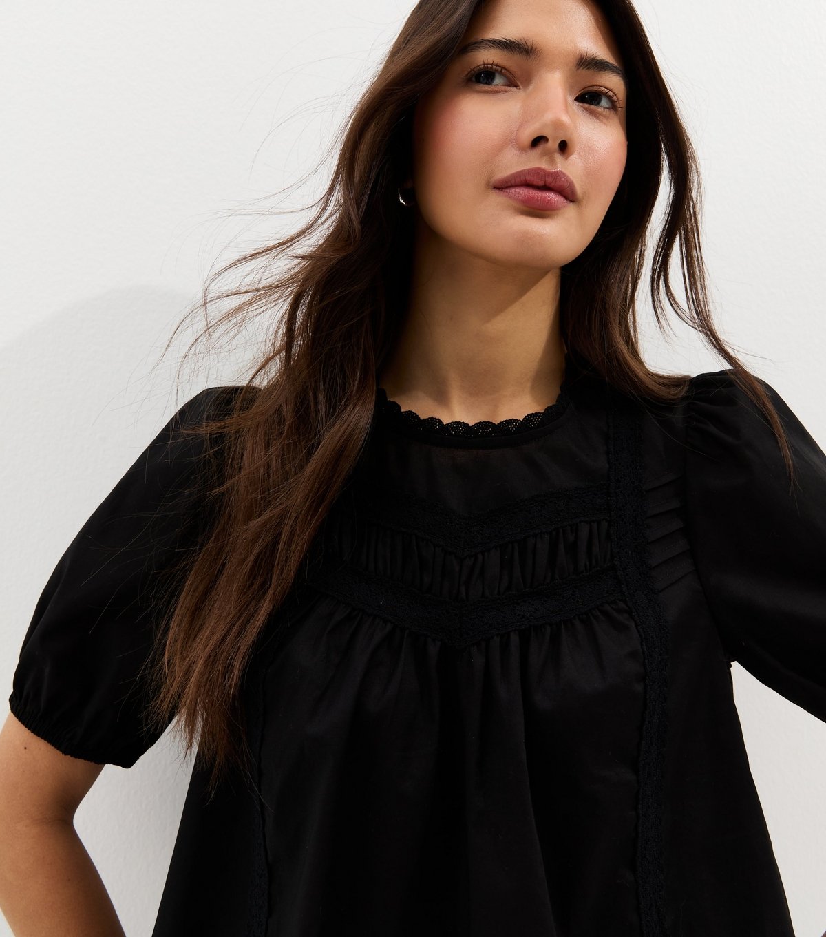 New Look Women's Black Trimmed Blouse New Look - 2