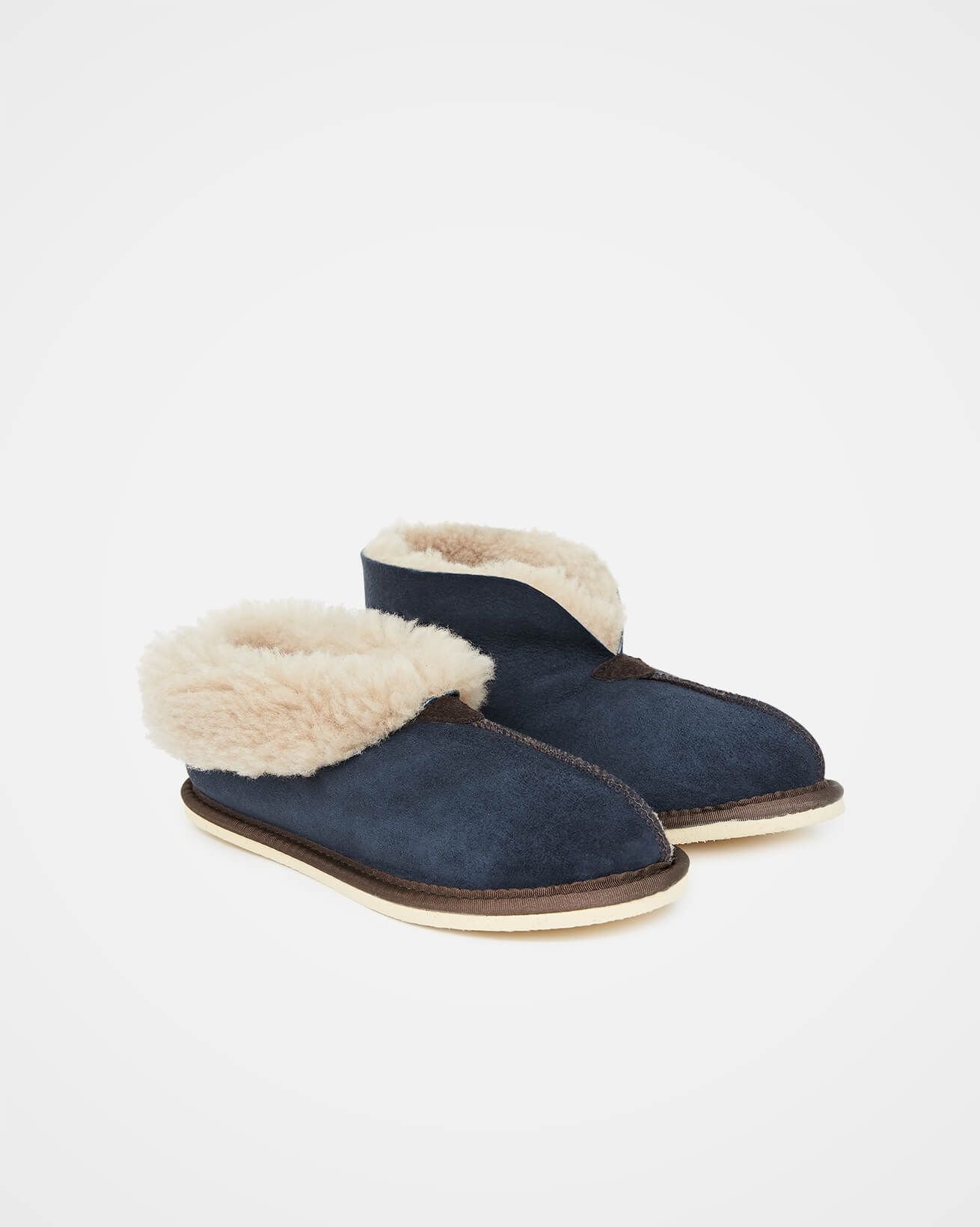 Celtic & Co Celtic & Co Women's ' Shearling Bootee Slippers in Dark Navy - 2