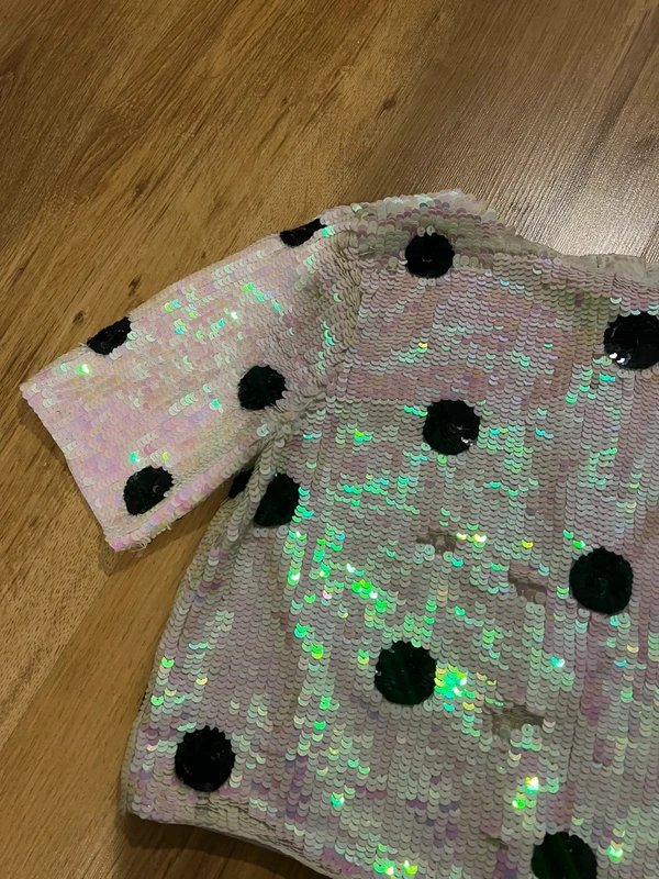 ASOS Asos polka dot sequin top hen parties size 8 - 1