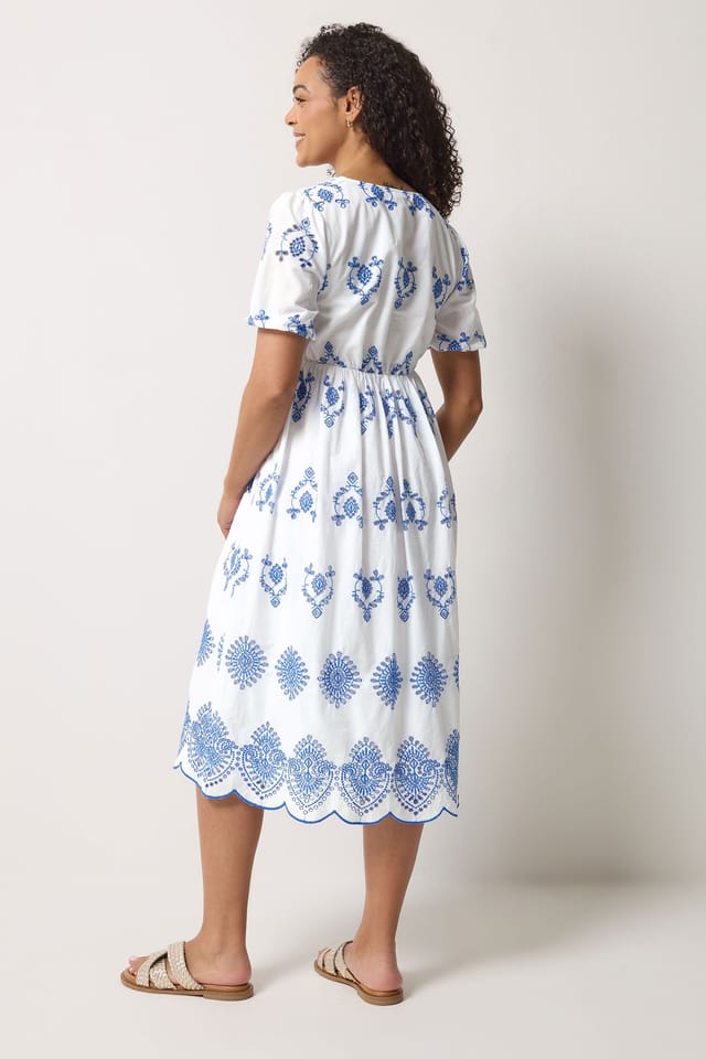 M&Co M&Co Women's Embroidered Midi Dress - 3