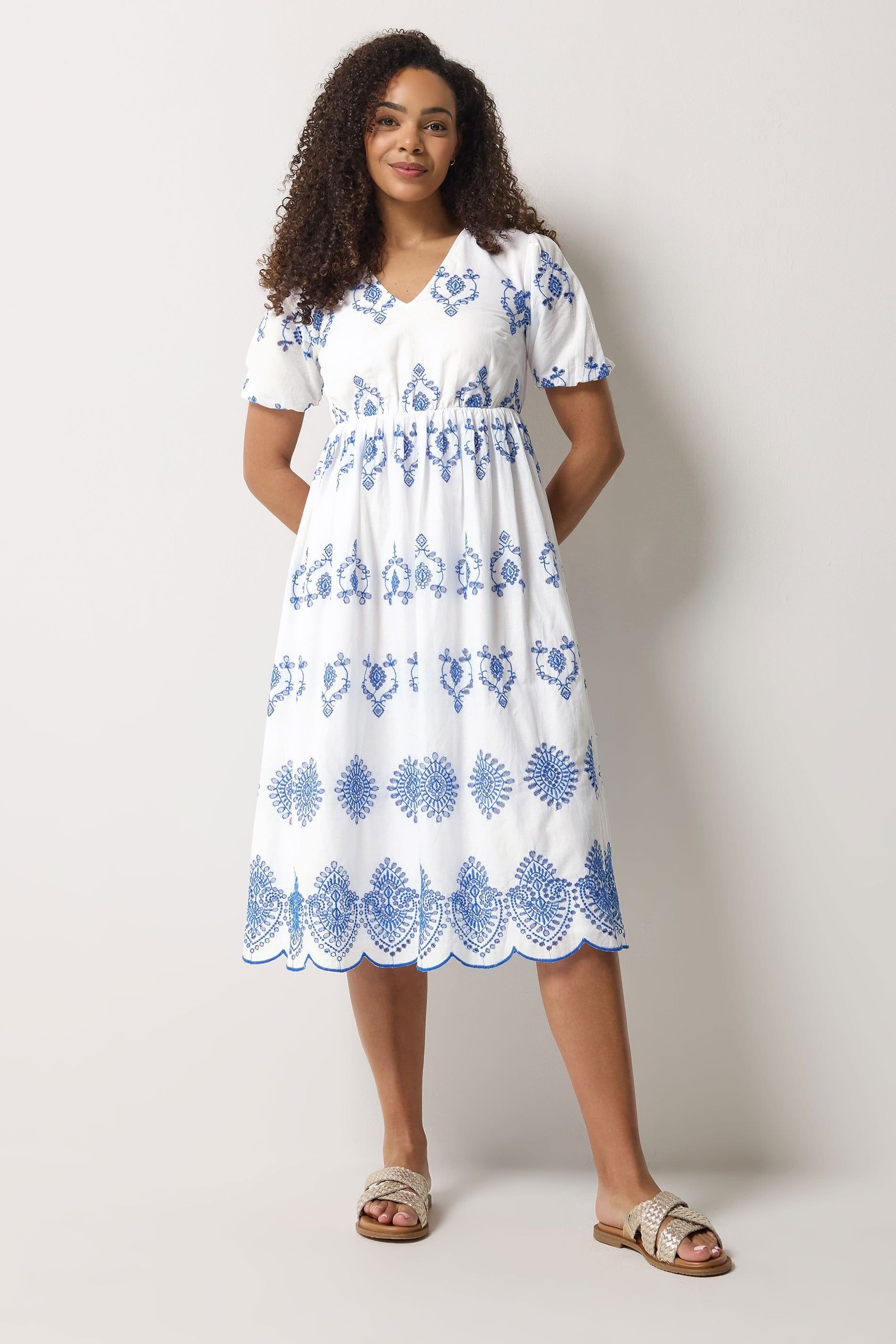M&Co M&Co Women's Embroidered Midi Dress - 4