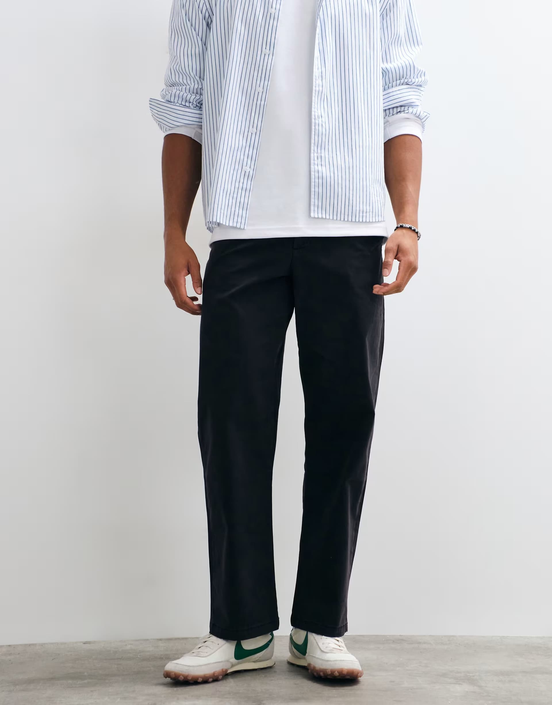 ASOS Cotton On baggy chino trouser in charcoal