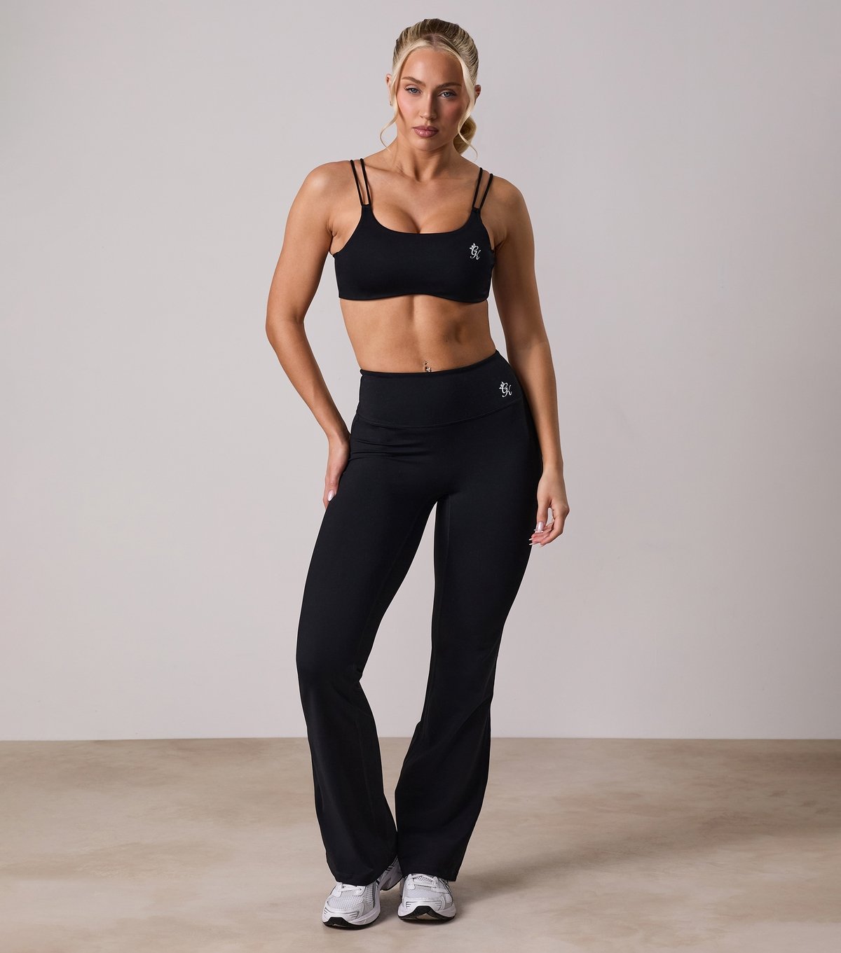 Gym King Women's 365 Black Logo Print Sports Bra Gym King New Look - 2