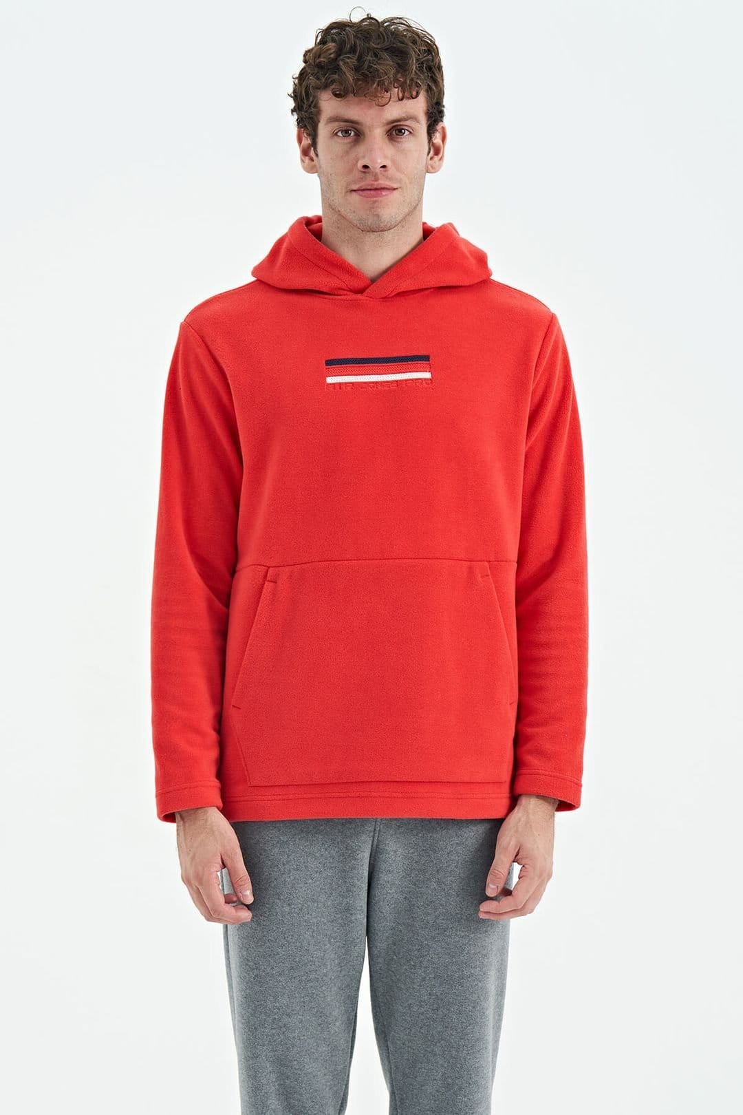 Tommy Life Tommy Life Men's Printed Logo Hoodie in Red - 1