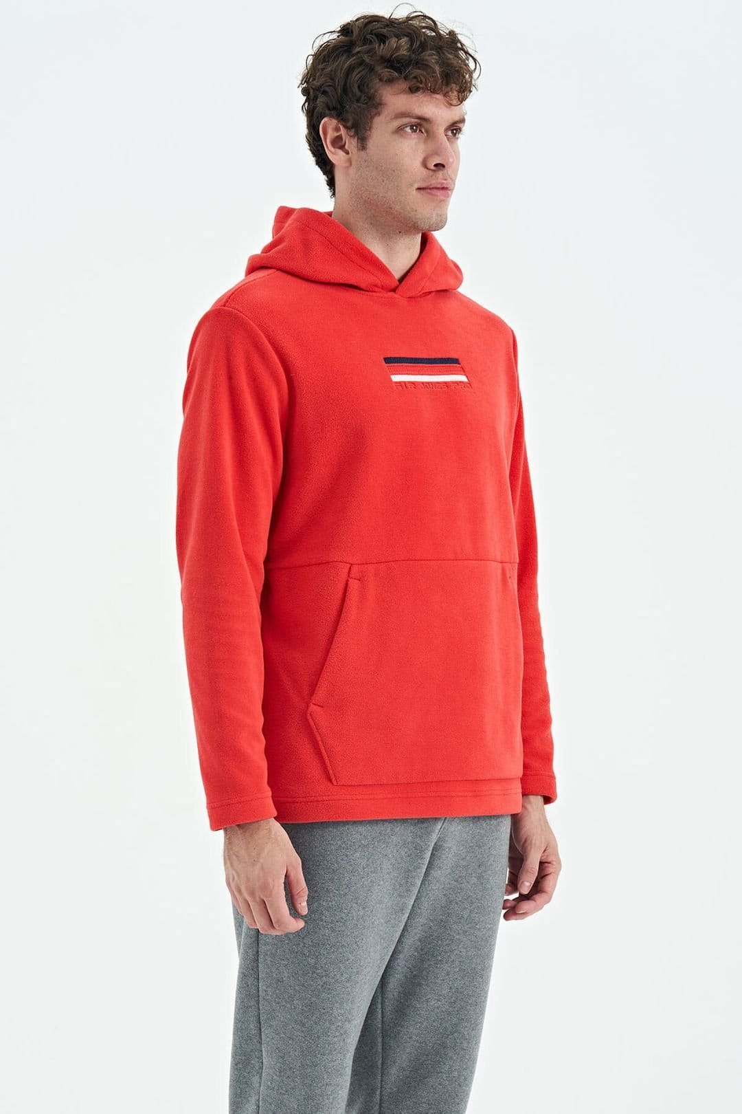 Tommy Life Tommy Life Men's Printed Logo Hoodie in Red - 4